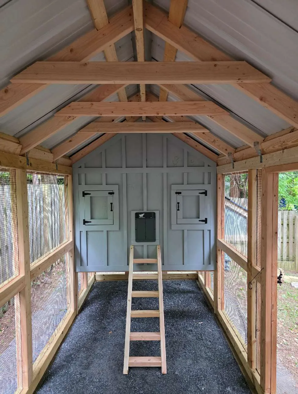 The Cottage 6′ × 16′ chicken coop, view 3, built by Triano Farms in New Jersey