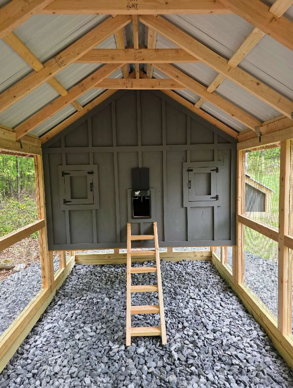 The Homestead 8′ × 16′ chicken coop, view 3, built by Triano Farms in New Jersey