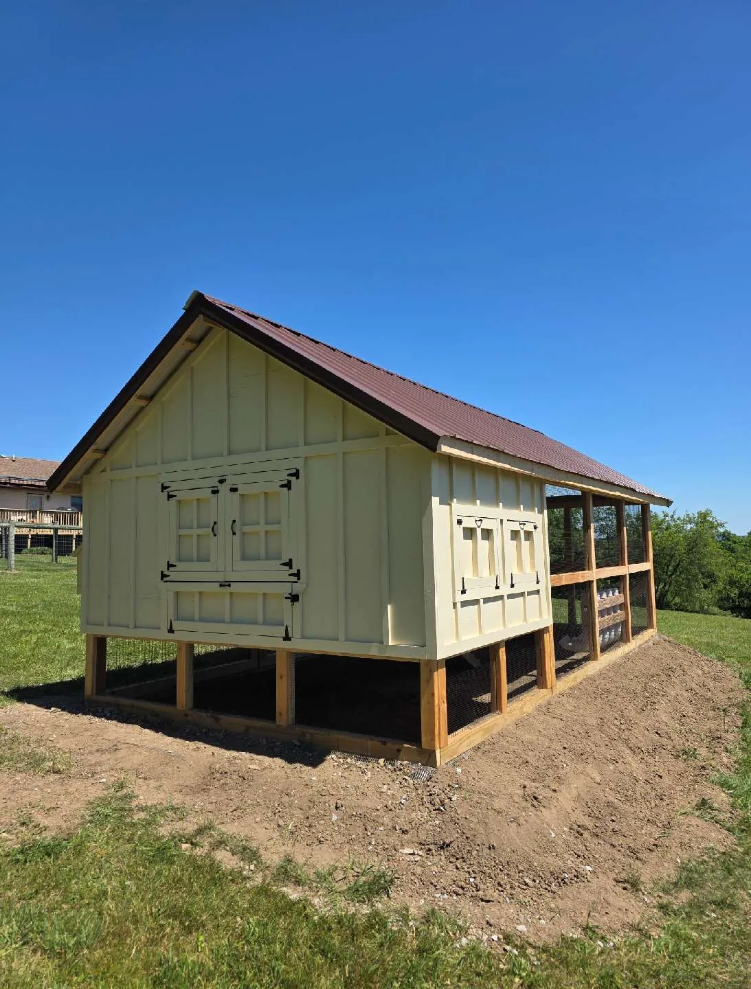 The Manor 10′ × 20′ chicken coop, view 3, built by Triano Farms in New Jersey